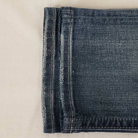 Miss Me Womens Easy Cropped Jeans Blue Stretch Embroidered Medium Wash Denim 28 - Picture 12 of 12